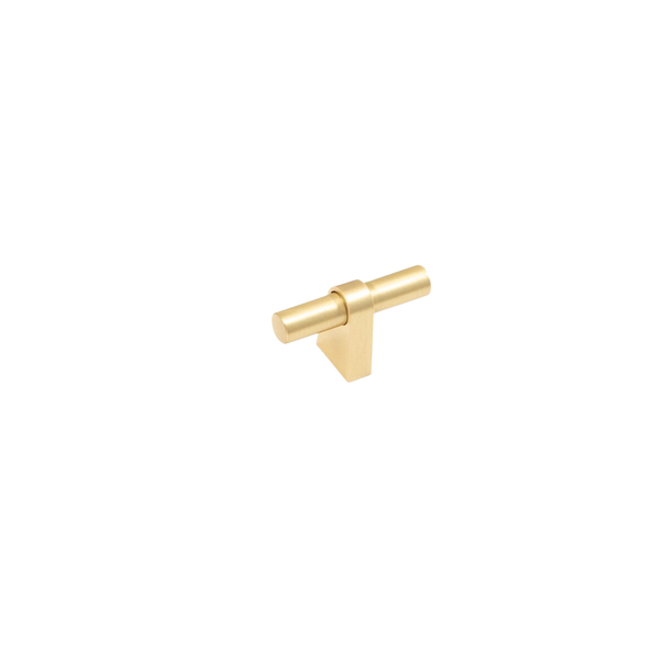 Momo Loreto T Knob 60mm Brushed Matte Brass