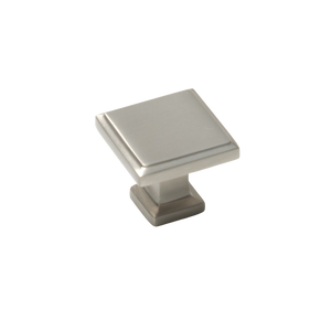 Momo Lucca Square Knob 30mm Dull Brushed Nickel - Dull Brushed Nickel