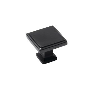 Momo Lucca Square Knob 30mm Matte Black - Matte Black
