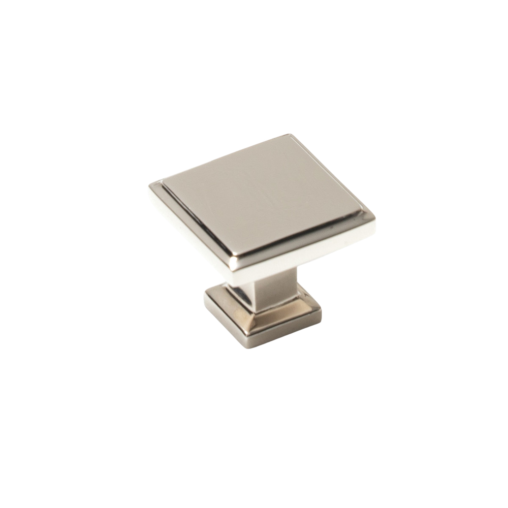 Momo Lucca Square Knob 30mm Polished Nickel