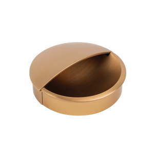 Momo Lidd Flush Pull 60mm Brushed Dark Brass - Brushed Dark Brass