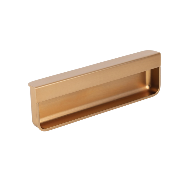 Momo Moule Edge Flush Pull 128mm Brushed Dark Brass