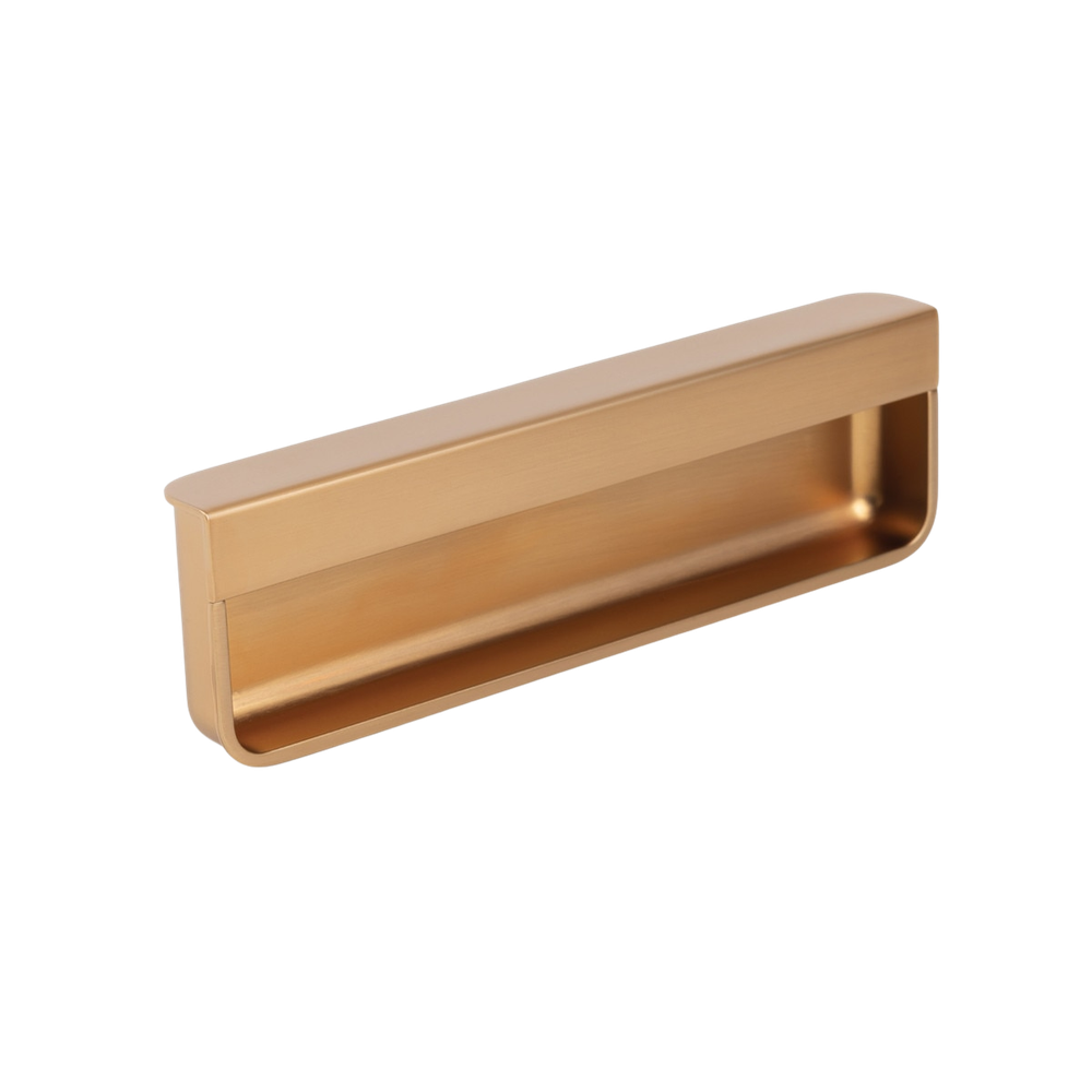 Momo Moule Edge Flush Pull 128mm Brushed Dark Brass