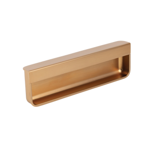 Momo Moule Edge Flush Pull 128mm Brushed Dark Brass - Brushed Dark Brass
