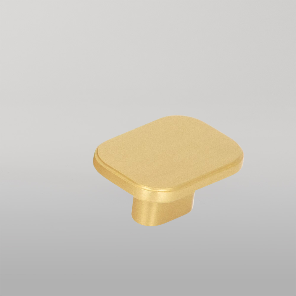 Momo Aspen Solid Brass Knob 40mm Brushed Satin Brass