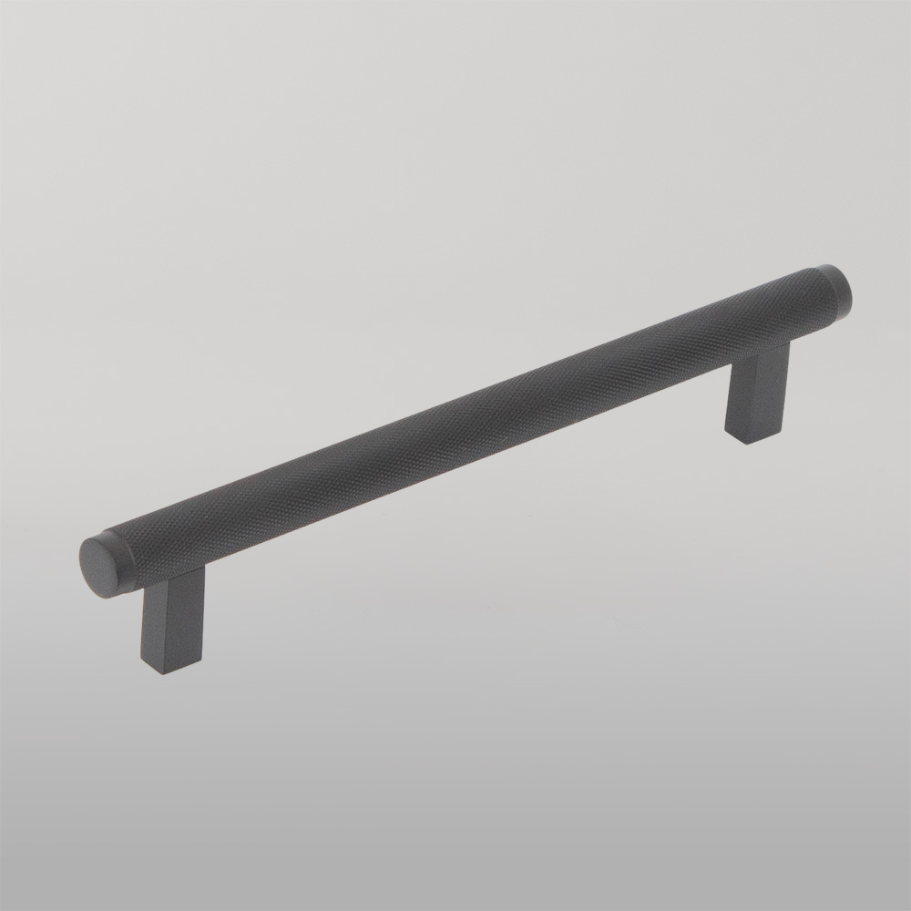 Momo Bellevue Solid Brass Knurled Bar Pull 160mm Matte Black