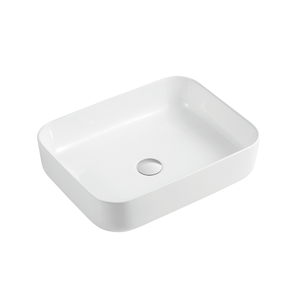 Naples Counter Top Rectangular Basin White
