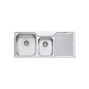 Nu-Petite 1 And 3/4 Bowl Topmount Sink With Drainer Left Stainless Steel - Stainless Steel