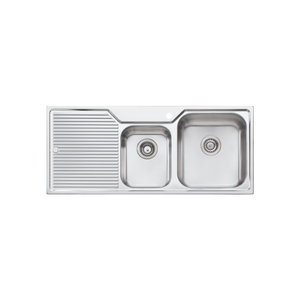 Nu-Petite 1 And 3/4 Bowl Topmount Sink With Drainer Right Stainless Steel - Stainless Steel