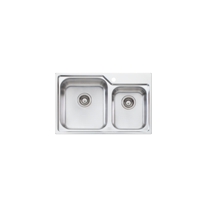 Nu-Petite 1 And 3/4 Bowl Topmount Sink Left Stainless Steel - Stainless Steel