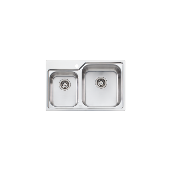 Nu-Petite 1 And 3/4 Bowl Topmount Sink Right Stainless Steel