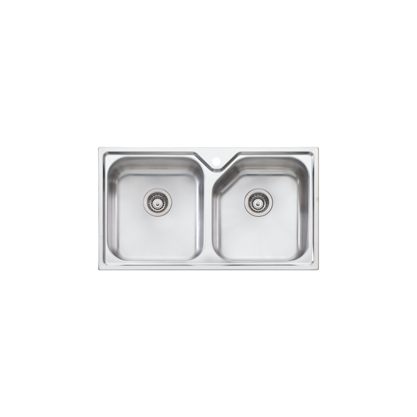 Nu-Petite Double Bowl Topmount Sink Stainless Steel