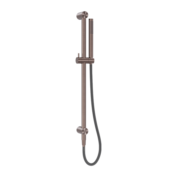 Zen Shower Rail With Outdoor Shower Hose Brushed Bronze