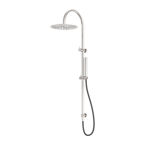Zen Twin Shower With Outdoor Shower Hose Brushed Nickel - Brushed Nickel