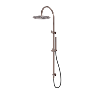 Zen Twin Shower With Outdoor Shower Hose Brushed Bronze - Brushed Bronze