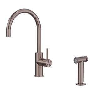 Zen Kitchen Mixer With Hand Spray Brushed Bronze - Brushed Bronze