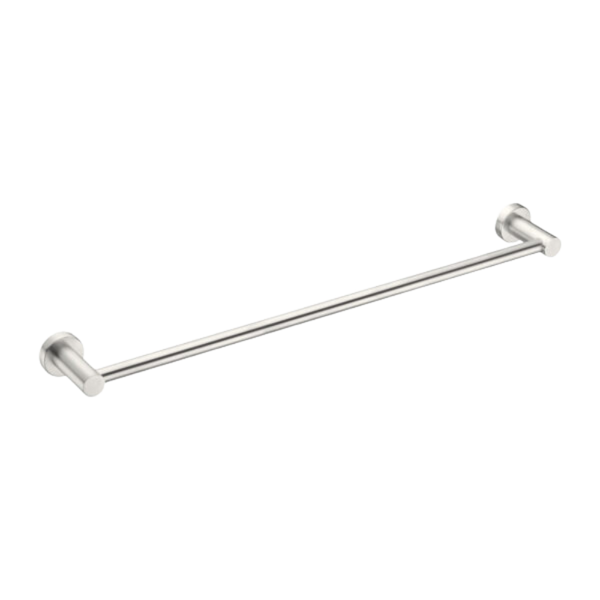 Mecca Single Towel Rail 600mm Brushed Nickel