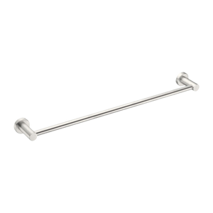Mecca Single Towel Rail 600mm Brushed Nickel - Brushed Nickel