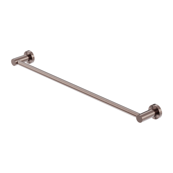 Mecca Single Towel Rail 800mm Brushed Bronze