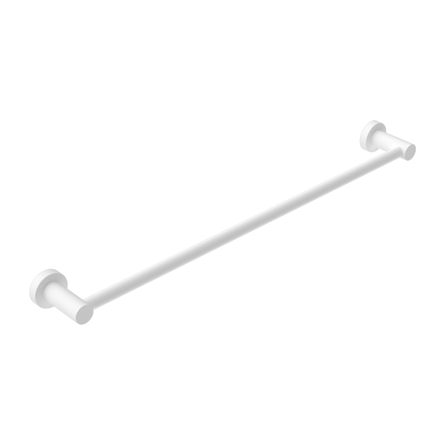 Mecca Single Towel Rail 600mm Matte White