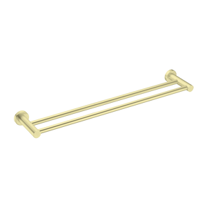 Mecca Double Towel Rail 600mm Brushed Gold - Brushed Gold