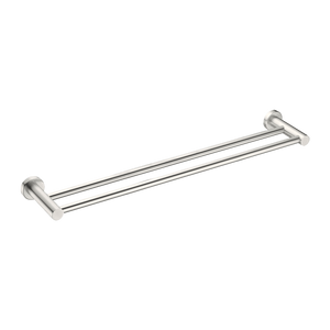 Mecca Double Towel Rail 600mm Brushed Nickel - Brushed Nickel