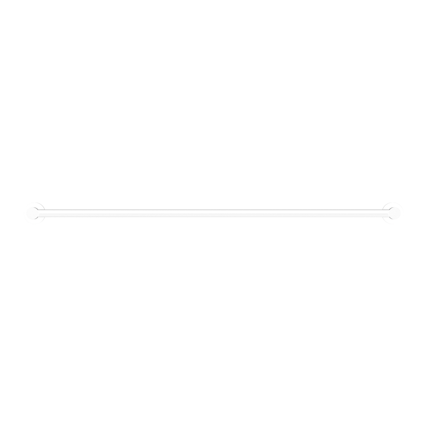 Mecca Single Towel Rail 800mm Matte White