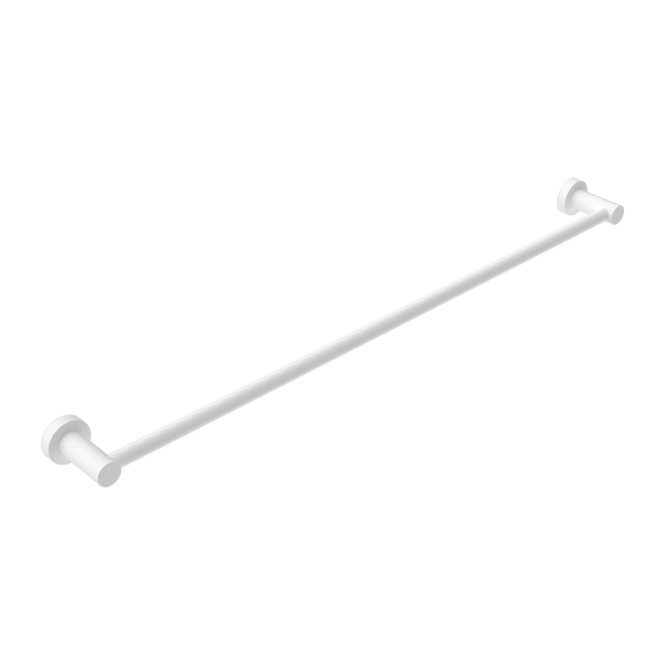 Mecca Single Towel Rail 800mm Matte White