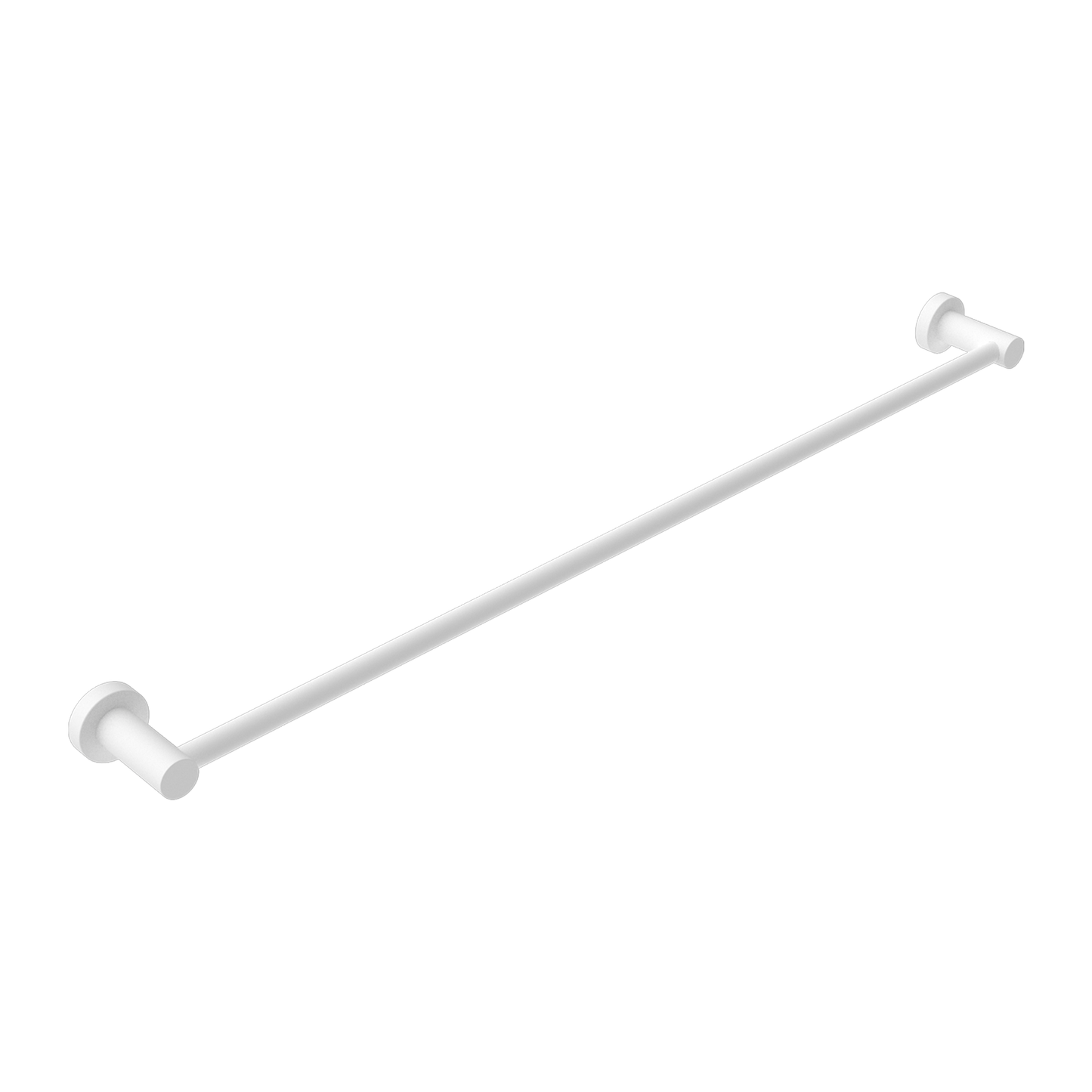Mecca Single Towel Rail 800mm Matte White
