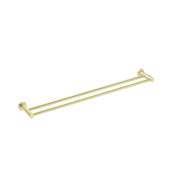 Mecca Double Towel Rail 800mm Brushed Gold