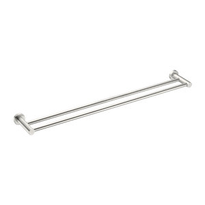 Mecca Double Towel Rail 800mm Brushed Nickel - Brushed Nickel