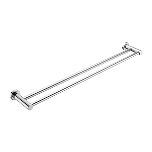 Mecca Double Towel Rail 800mm Chrome - Chrome