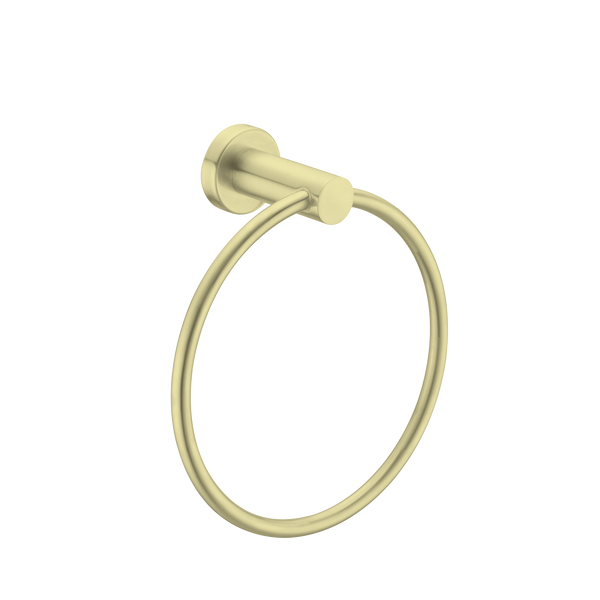 Mecca Hand Towel Ring Brushed Gold