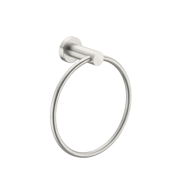 Mecca Hand Towel Ring Brushed Nickel