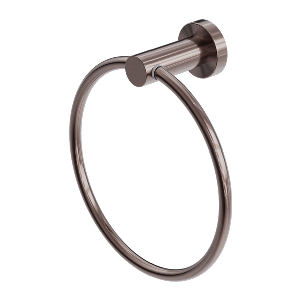 Mecca Hand Towel Ring Brushed Bronze