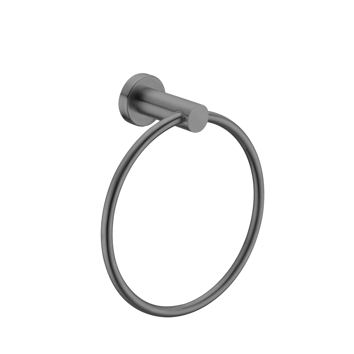 Mecca Hand Towel Ring Brushed Gunmetal