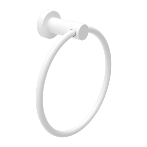 Mecca Hand Towel Ring Matte White - Matte White