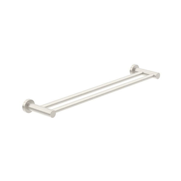 Classic Double Towel Rail 600mm Brushed Nickel