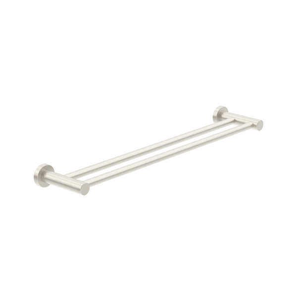 Dolce Double Towel Rail 800mm Brushed Nickel