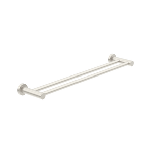 Dolce Double Towel Rail 800mm Brushed Nickel - Brushed Nickel