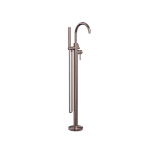 Mecca Round Freestanding Mixer With Hand Shower Brushed Bronze - Brushed Bronze