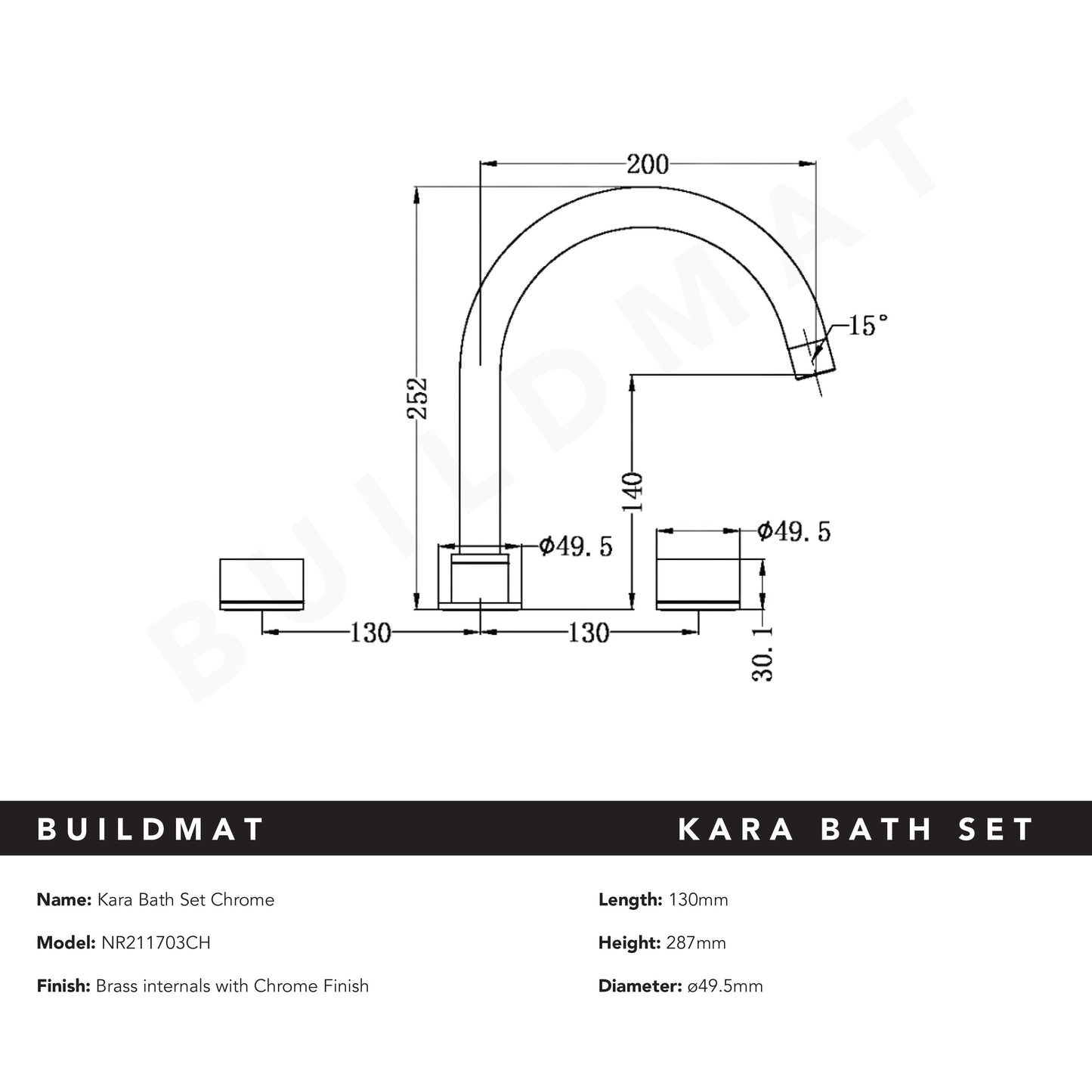Kara Bath Set Chrome