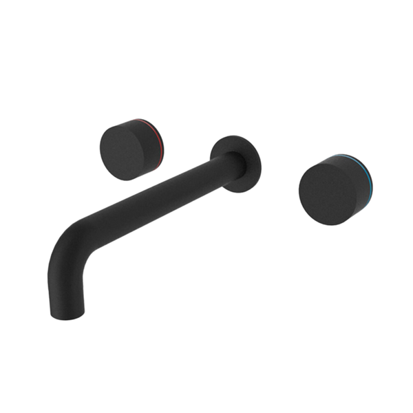 Kara Wall Basin Set 180mm Matte Black