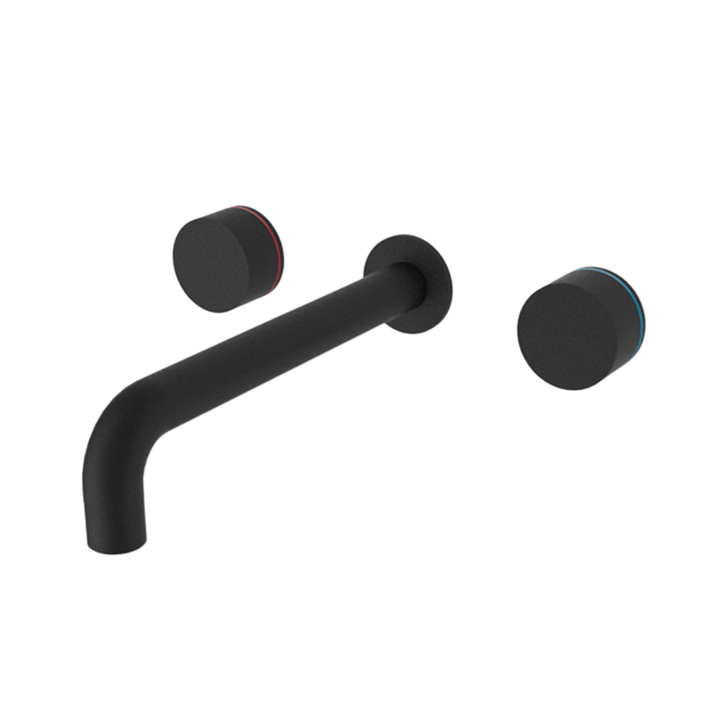 Kara Wall Basin Set 180mm Matte Black