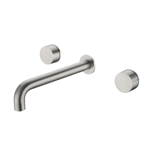 Kara Wall Basin Set 217mm Brushed Nickel - Brushed Nickel