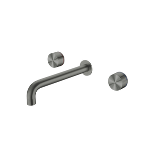 Kara Wall Basin Set 217mm Brushed Gunmetal - Brushed Gunmetal