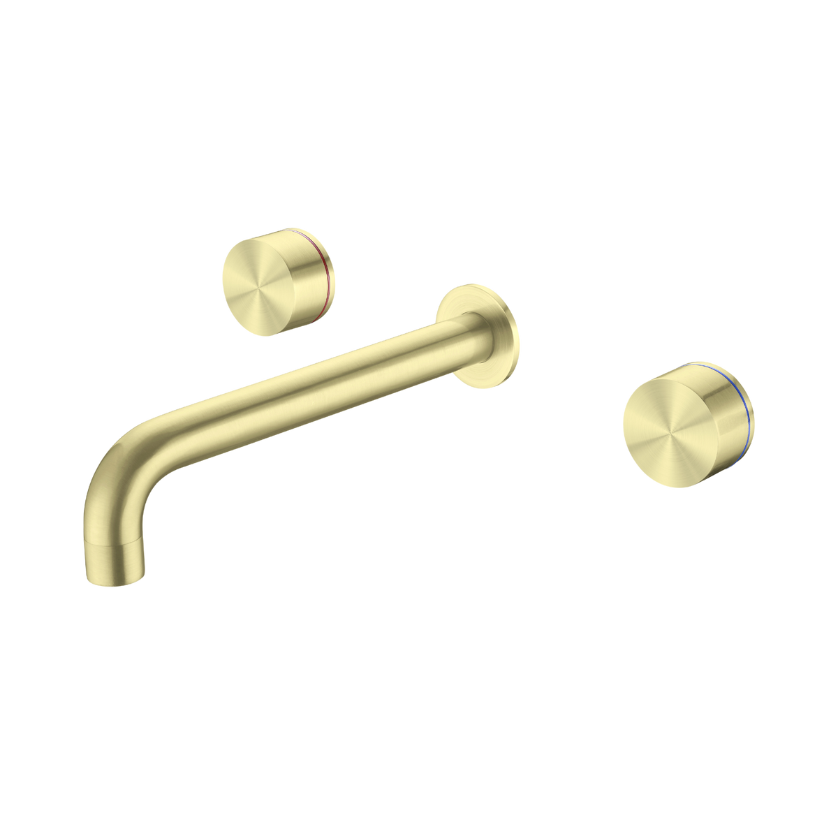 Kara Wall Basin Set 180mm Brushed Gold