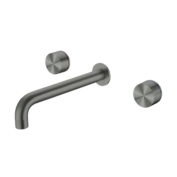 Kara Wall Basin Set 180mm Brushed Gunmetal