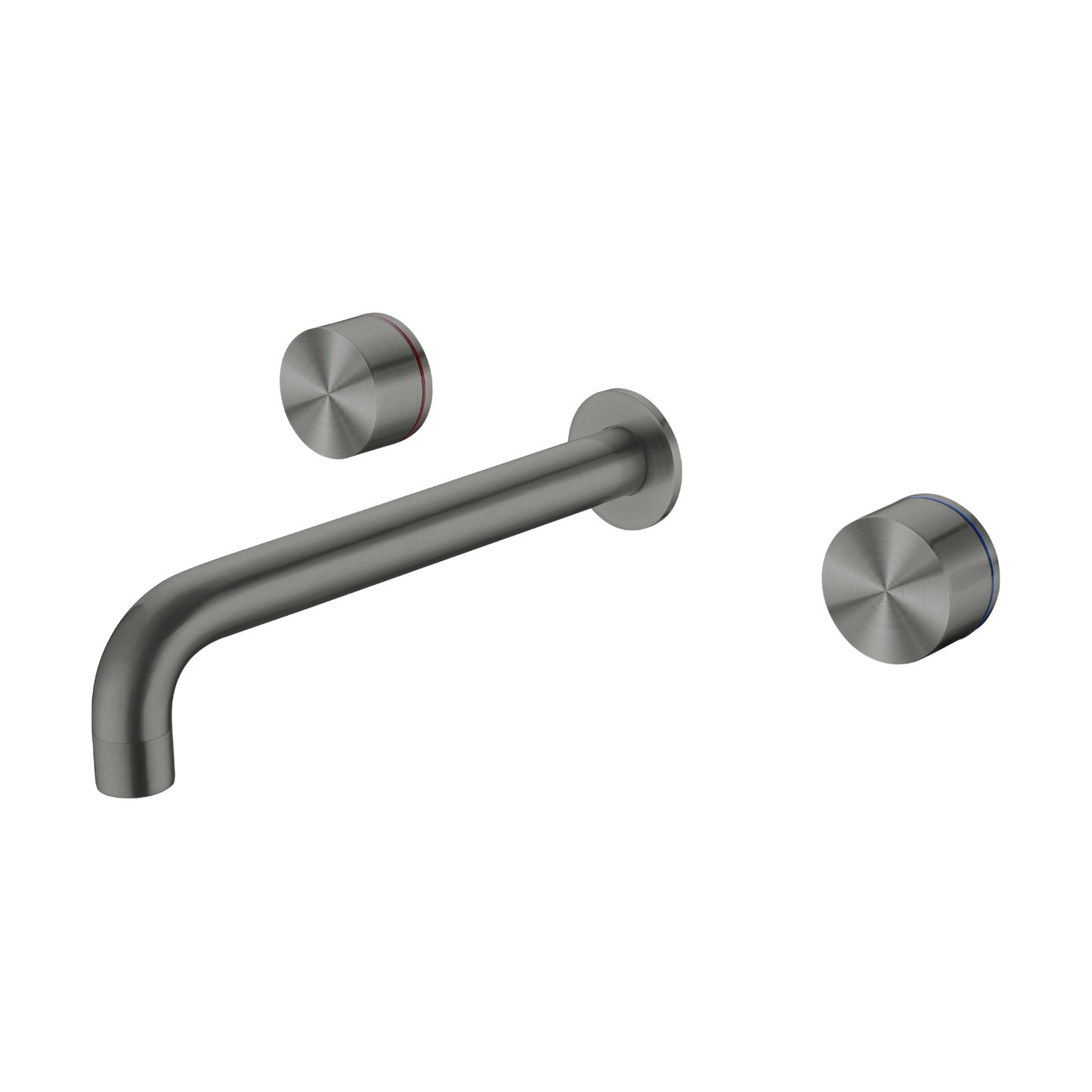 Kara Wall Basin Set 180mm Brushed Gunmetal