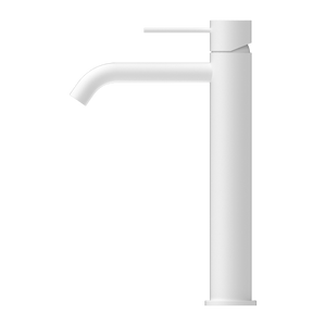 Mecca Tall Basin Mixer Matte White - Matte White